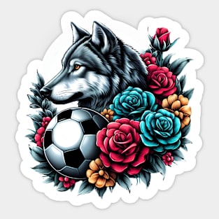 Alaskan Husky With A Ball Sticker